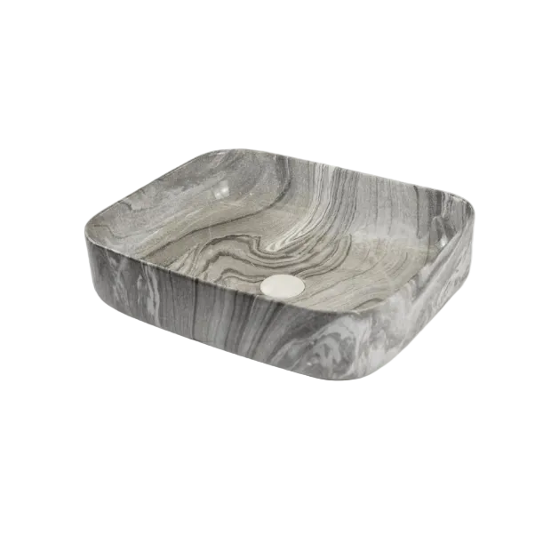 BOWL LOZA (6526-GM2) MOD. RECTANGULAR BEIGE MARMOLEADO 50X40X13.5 - FRATELLI